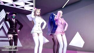 [MMD] STAYC - RAN2U Ahri Akali Kaisa Evelynn Seraphine Hot Kpop Dance KDA League of Legends