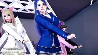 [MMD] STAYC - RAN2U Ahri Akali Kaisa Evelynn Seraphine Hot Kpop Dance KDA League of Legends