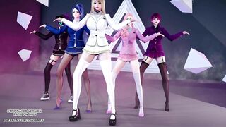 [MMD] STAYC - RAN2U Ahri Akali Kaisa Evelynn Seraphine Hot Kpop Dance KDA League of Legends