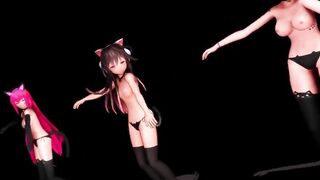 【MMD】Toxic - Luka Megurine & Kokone & Kaat【R-18】