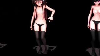 【MMD】Toxic - Luka Megurine & Kokone & Kaat【R-18】