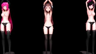 【MMD】Toxic - Luka Megurine & Kokone & Kaat【R-18】