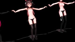 【MMD】Toxic - Luka Megurine & Kokone & Kaat【R-18】