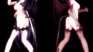 【MMD】Womanizer - Succubus Haku & Teto【R-18】