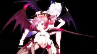 【MMD】Womanizer - Succubus Haku & Teto【R-18】