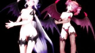 【MMD】Womanizer - Succubus Haku & Teto【R-18】