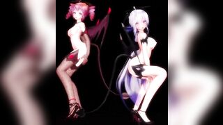 【MMD】Womanizer - Succubus Haku & Teto【R-18】