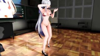 【SEX TOY-MMD】VALENTI Full teacher Haku - Dildo in the end【R-18】