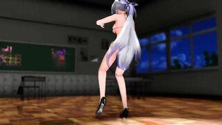 【SEX TOY-MMD】VALENTI Full teacher Haku - Dildo in the end【R-18】