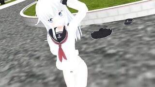 【MMD】KanColle Hibiki - WAVE FILE【R-18】