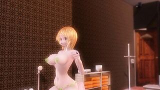 【SEX-MMD】Nami-sans - Slime Night Appeared【R-18】