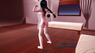 【MMD】OMAKE - Waist swing dance (flame road)【R-18】