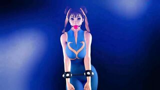 Chun-Li Struggling in Bondage