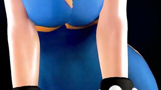 Chun-Li Struggling in Bondage