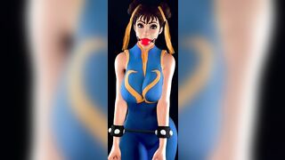 Chun-Li Struggling in Bondage