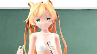 【MMD】First night in the classroom【R-18】