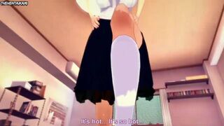 POV Hentai Feet Mikoto Urabe pleases you with her feet Mysterious Girlfriend X