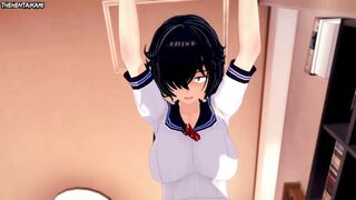 POV Hentai Feet Mikoto Urabe pleases you with her feet Mysterious Girlfriend X