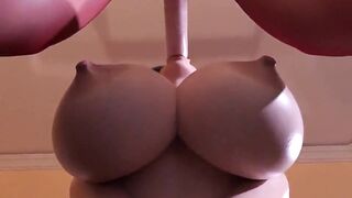 Massive Tits and Huge Cock – Futa Blowjob