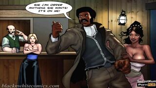 True Dick pt. 4 - Big Breasts Ebony babe Deepthroats Big White Cock - Cum in Throat - Cartoon Comic