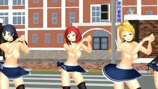 【MMD】LoveLive! Shake It with a rugged skirt!【R-18】