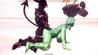 Breeders of the Nephelym - sex testing animation gallery - slime girl monster