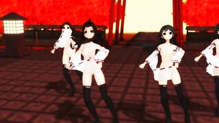 【MMD】KanColle Kongo-class 4 sisters who are transparent & paradise【R-18】