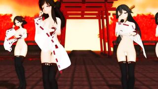 【MMD】KanColle Kongo-class 4 sisters who are transparent & paradise【R-18】