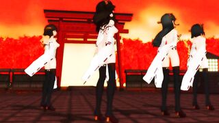 【MMD】KanColle Kongo-class 4 sisters who are transparent & paradise【R-18】