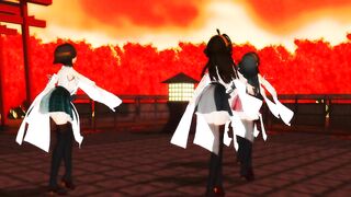 【MMD】KanColle Kongo-class 4 sisters who are transparent & paradise【R-18】