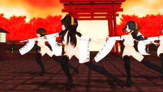 【MMD】KanColle Kongo-class 4 sisters who are transparent & paradise【R-18】