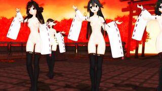 【MMD】KanColle Kongo-class 4 sisters who are transparent & paradise【R-18】