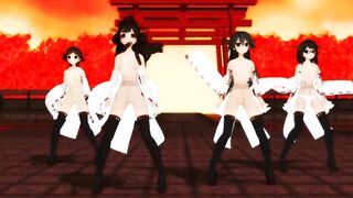 【MMD】KanColle Kongo-class 4 sisters who are transparent & paradise【R-18】