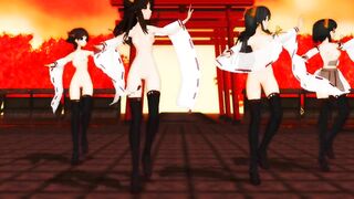 【MMD】KanColle Kongo-class 4 sisters who are transparent & paradise【R-18】