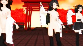 【MMD】KanColle Kongo-class 4 sisters who are transparent & paradise【R-18】