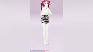 Hatsune Love Cycle Vertical Screen - Undress Dance Nude 3D Dark Green Hair Color Edit smixix