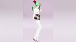 Hatsune Love Cycle Vertical Screen - Undress Dance Nude 3D Dark Green Hair Color Edit smixix