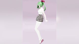 Hatsune Love Cycle Vertical Screen - Undress Dance Nude 3D Dark Green Hair Color Edit smixix