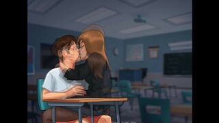 Summertime Saga: French MILF Professor Kisses Her Student On His Chair-Ep85