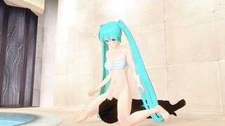 3D HENTAI Miku gets cunnilingus orgasm