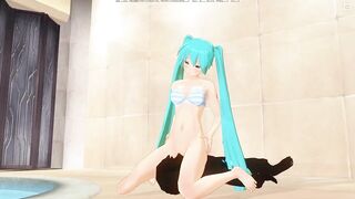 3D HENTAI Miku gets cunnilingus orgasm