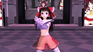 【MMD】TDA Reimu - PINK CAT【R-18】