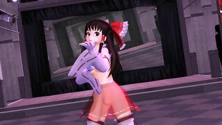 【MMD】TDA Reimu - PINK CAT【R-18】