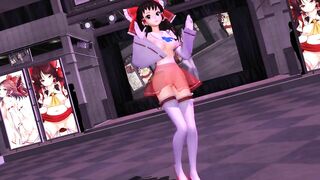 【MMD】TDA Reimu - PINK CAT【R-18】