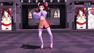 【MMD】TDA Reimu - PINK CAT【R-18】