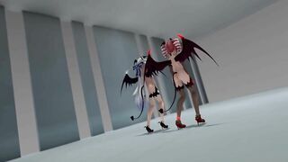 【MMD】Succubus Haku & Tet [Number Nine]【60fps】【R-18】