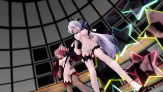 【MMD】Succubus Haku & Tet [Number Nine]【60fps】【R-18】