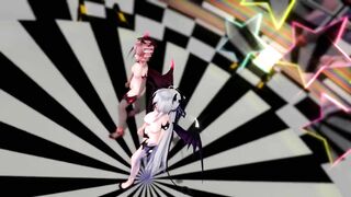 【MMD】Succubus Haku & Tet [Number Nine]【60fps】【R-18】