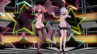 【MMD】Succubus Haku & Tet [Number Nine]【60fps】【R-18】