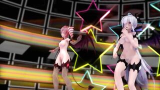 【MMD】Succubus Haku & Tet [Number Nine]【60fps】【R-18】